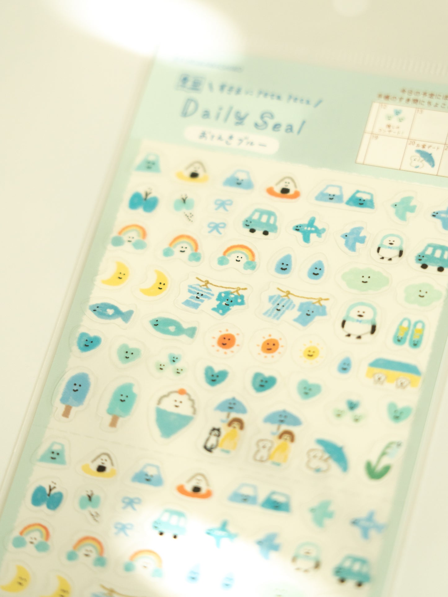 Furukawa Shiko Watashi-Biyori Daily Sticker Sheet: Blue
