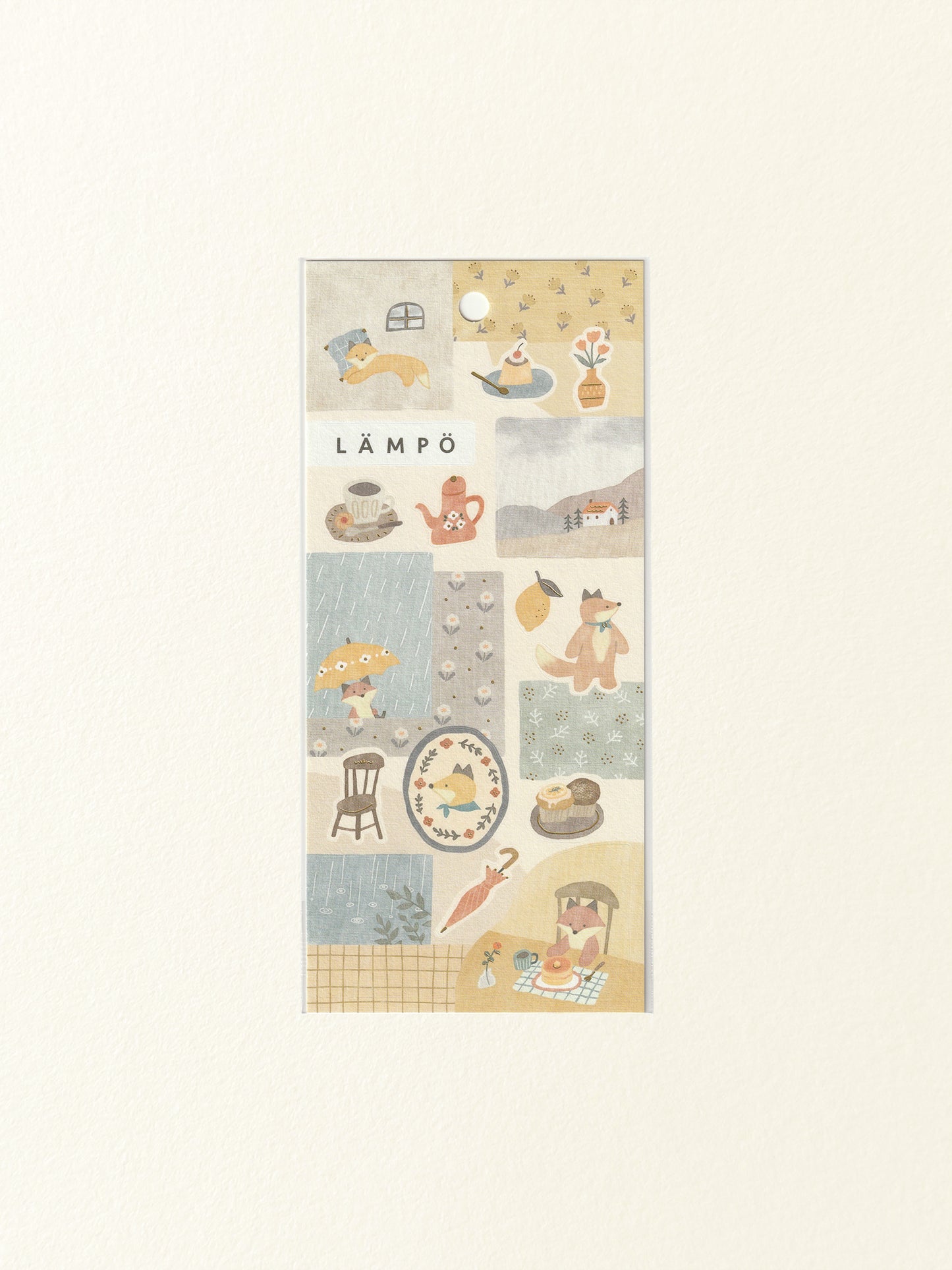 Mind Wave Lämpö Sticker Sheet: Fox and Rain