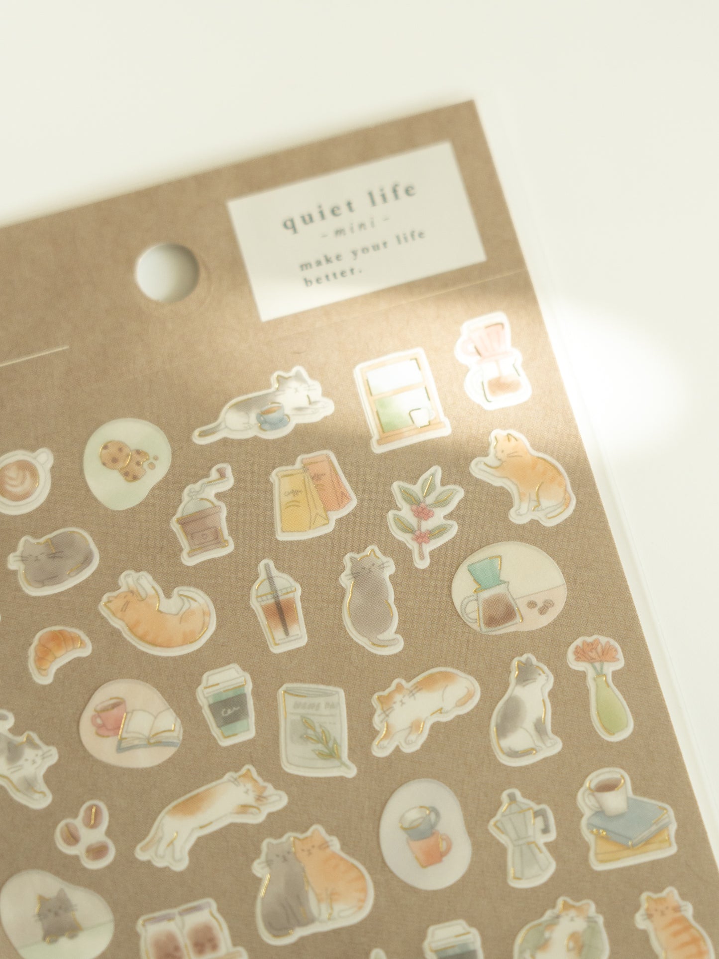 Mind Wave Quiet Life Sticker Sheet: Cat