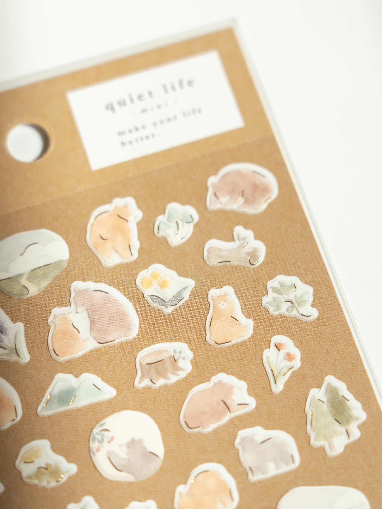 Mind Wave Quiet Life Sticker Sheet: Bear