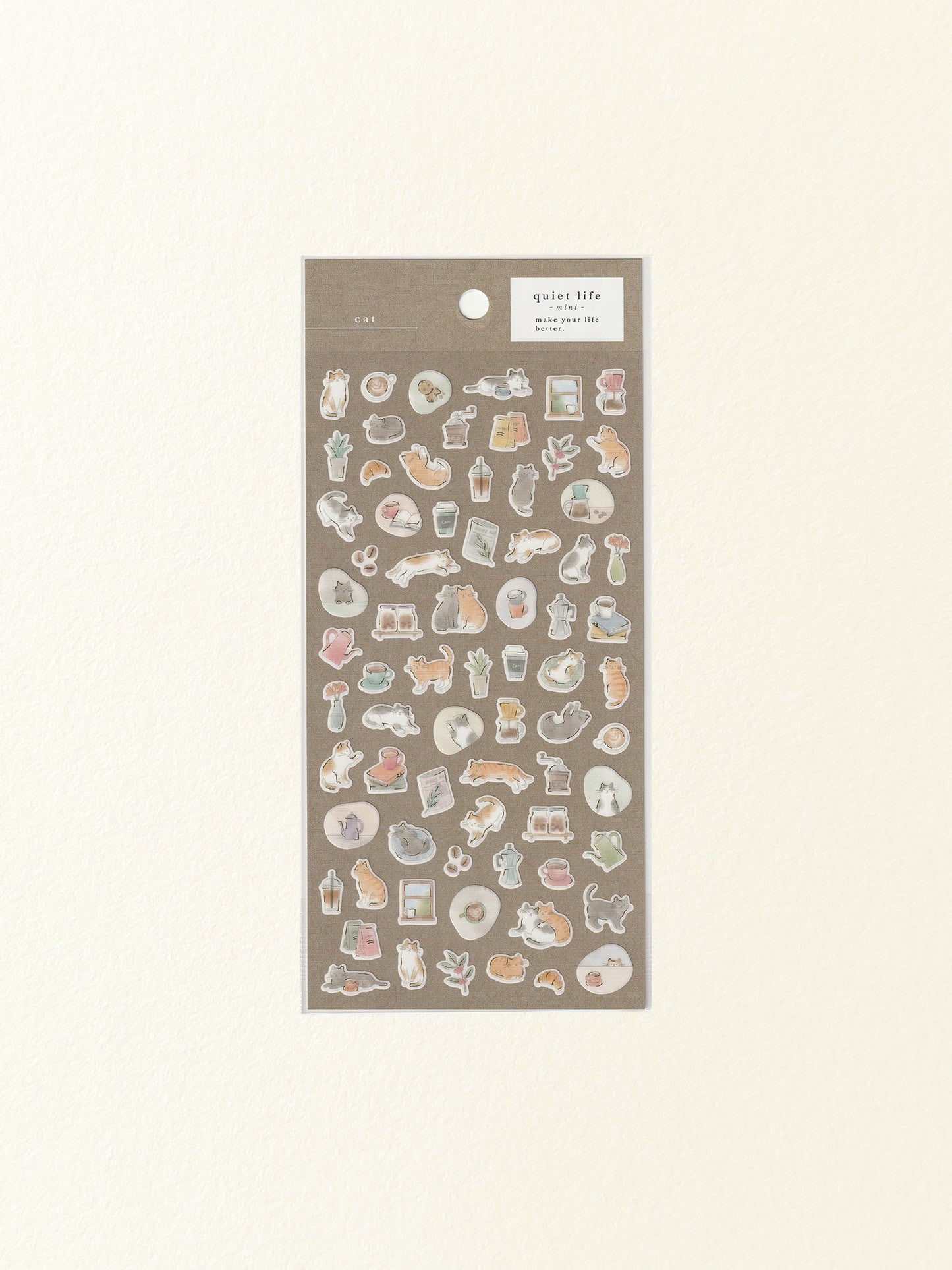 Mind Wave Quiet Life Sticker Sheet: Cat