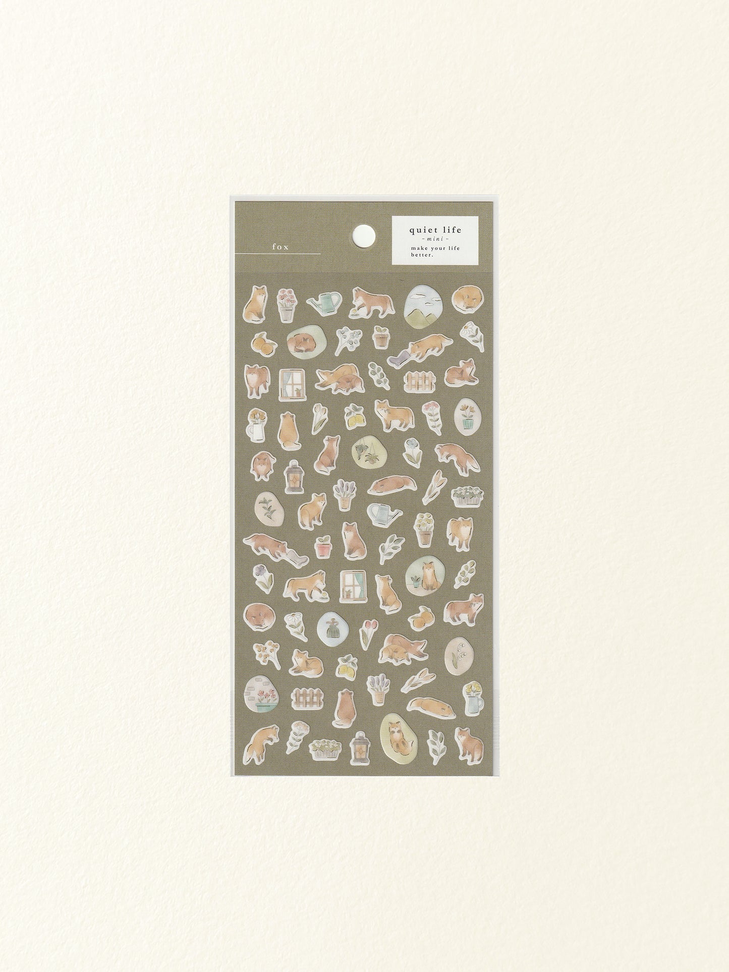 Mind Wave Quiet Life Sticker Sheet: Fox