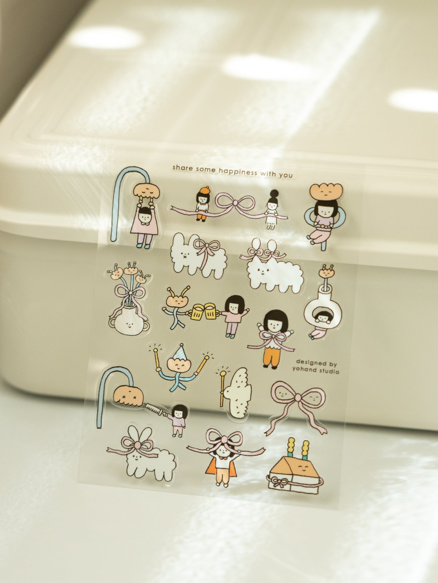 Yohand Studio Clear Sticker Sheet: Ribbon