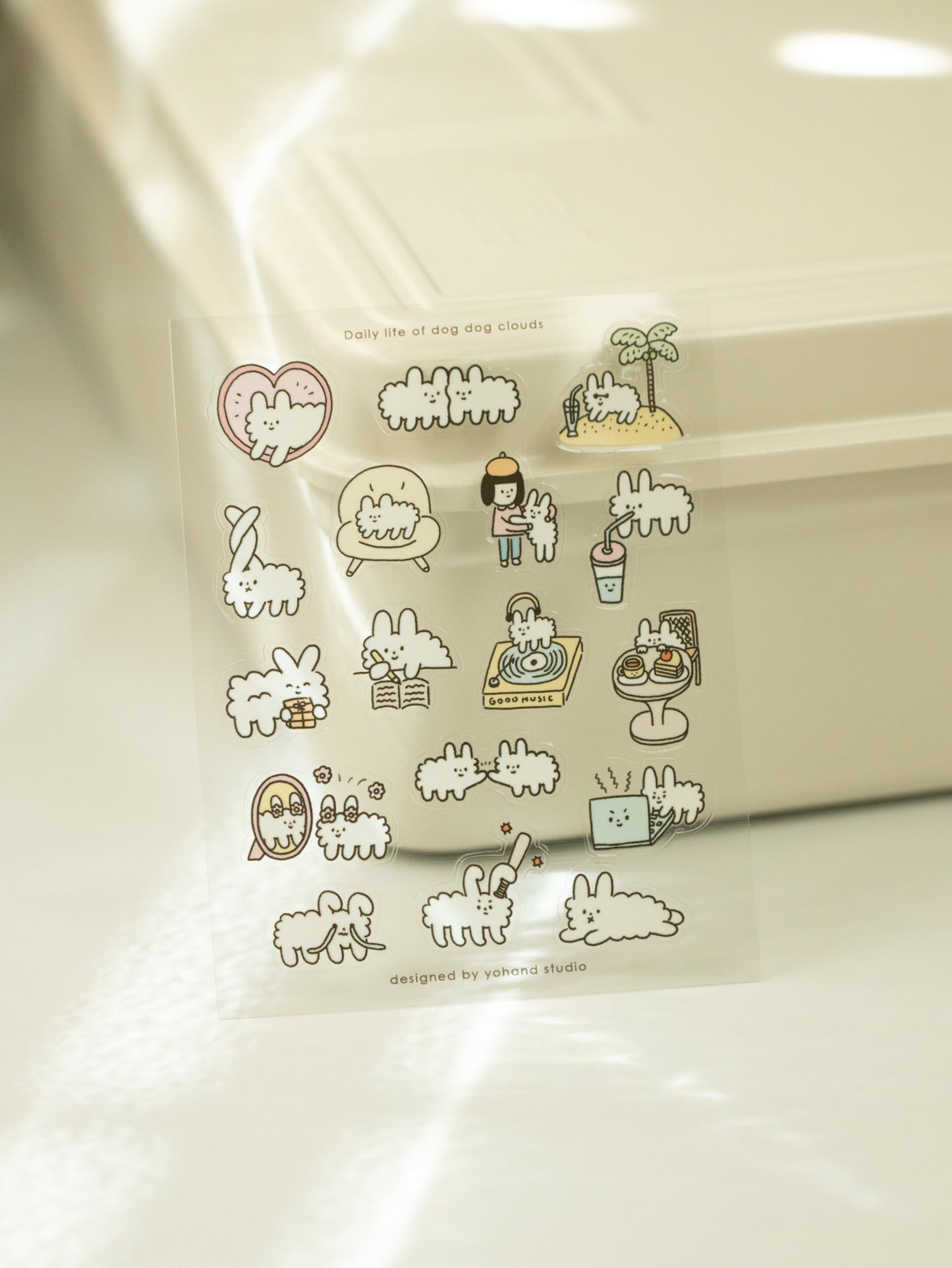 Yohand Studio Clear Sticker Sheet: Daily Life of Dog Dog Clouds