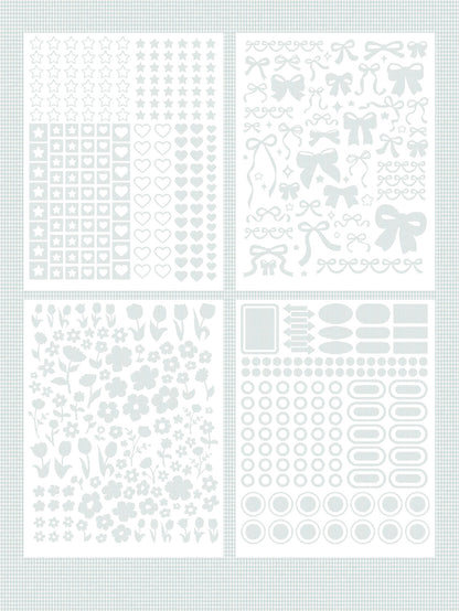 Mini Gingham Deco Sticker Sheets