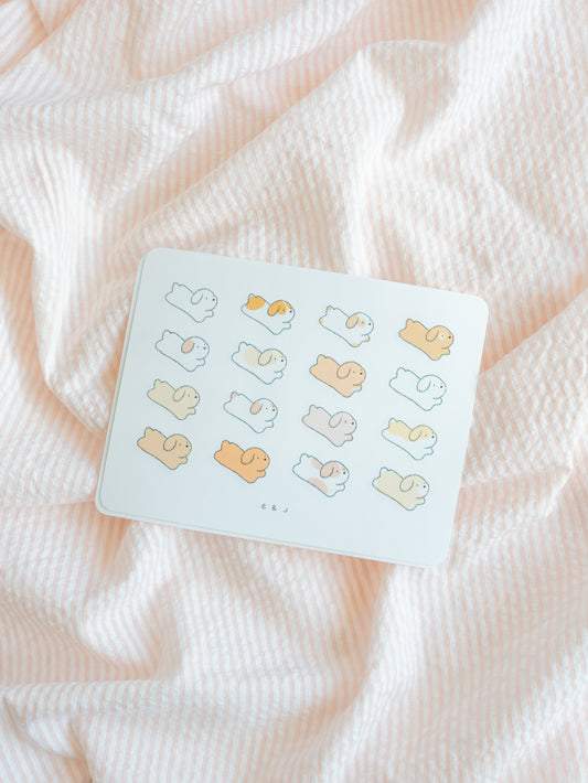 Little Puppies Sticker Sheet