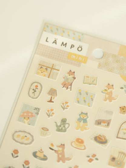 Mind Wave Lämpö Mini Sticker Sheet: Fox and Rain