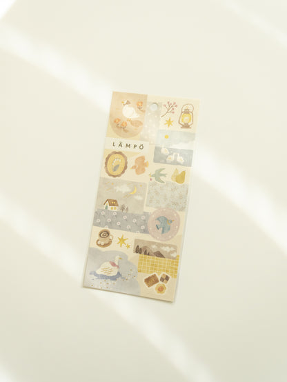 Mind Wave Lämpö Sticker Sheet: Bird and Moon
