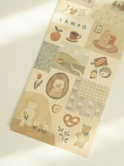 Mind Wave Lämpö Sticker Sheet: Bear and Morning