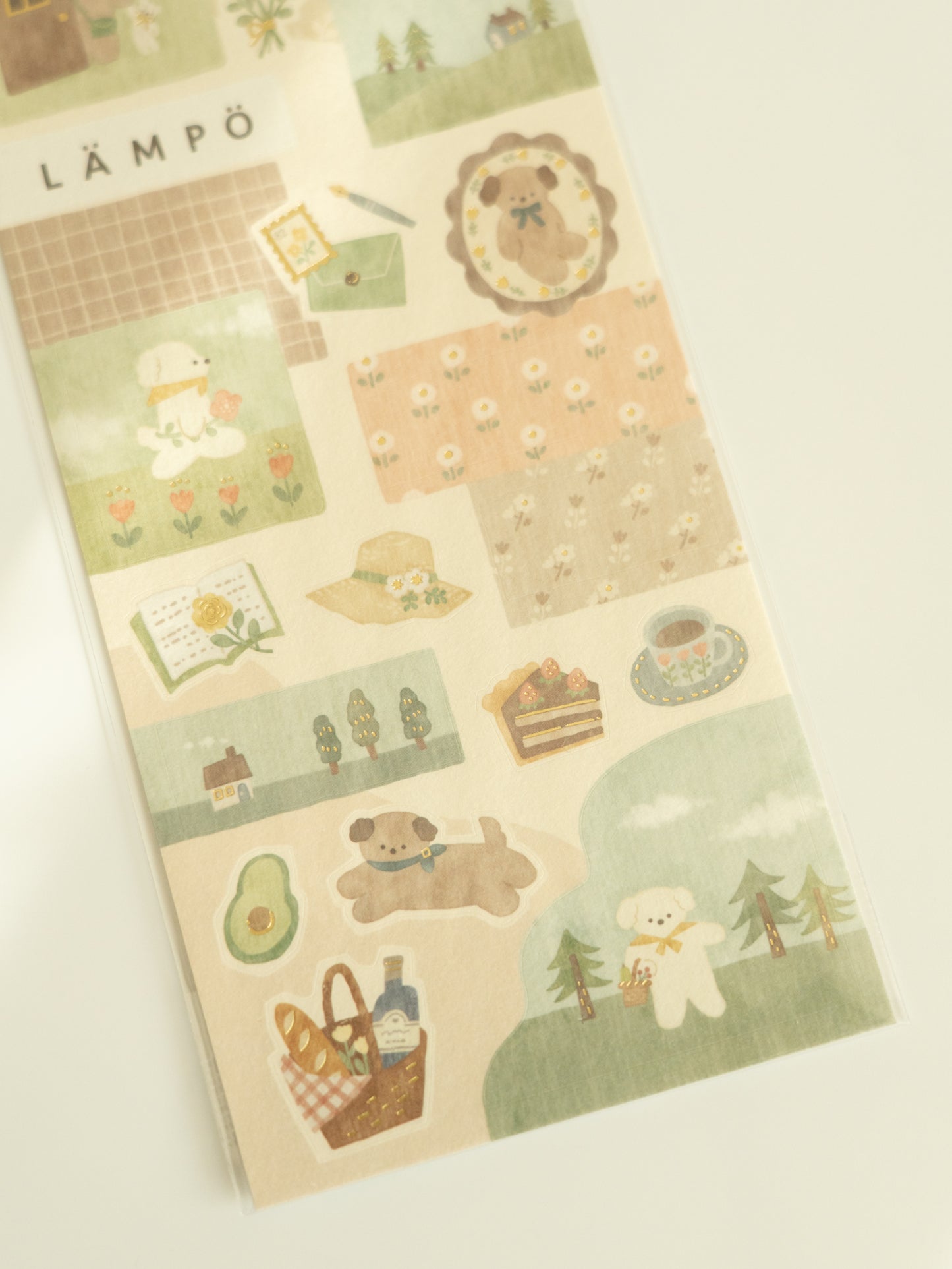 Mind Wave Lämpö Sticker Sheet: Dog and Early Afternoon