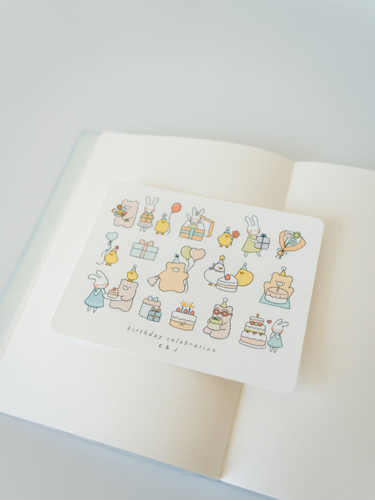 Birthday Celebration Sticker Sheet