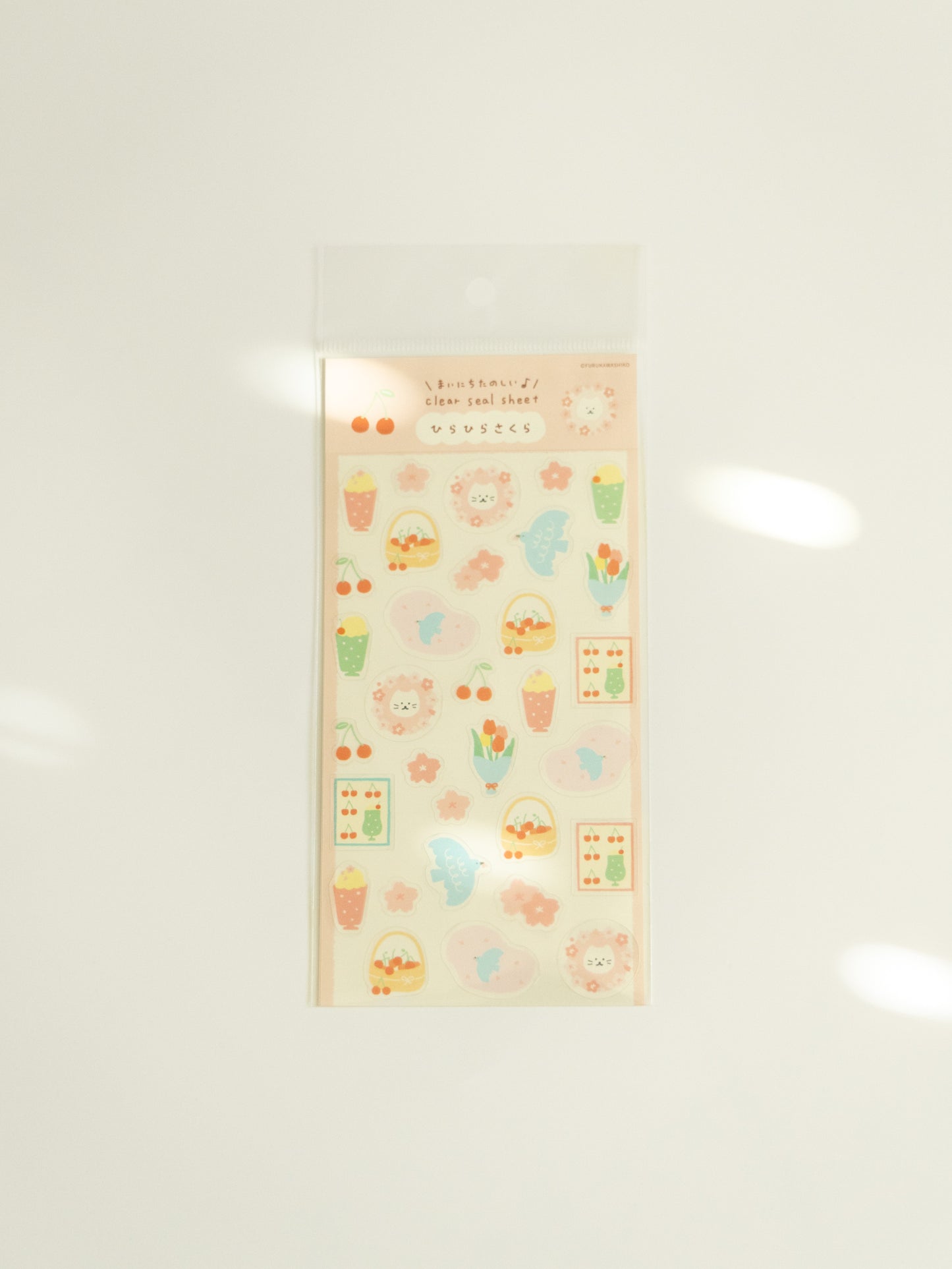 Furukawa Shiko Clear Sticker Sheet: Fluttering Sakura