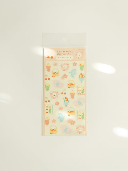 Furukawa Shiko Clear Sticker Sheet: Fluttering Sakura