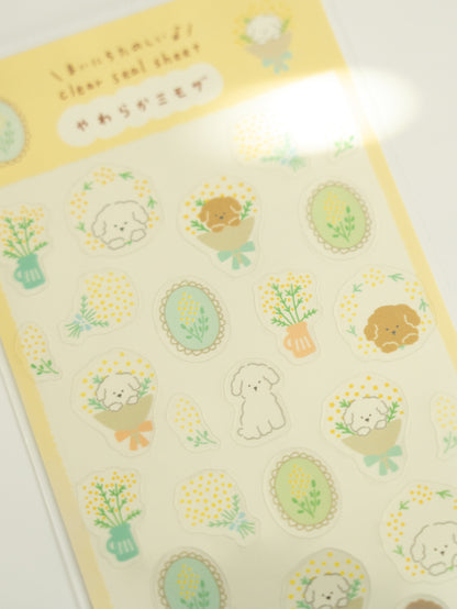 Furukawa Shiko Clear Sticker Sheet: Soft Mimosa
