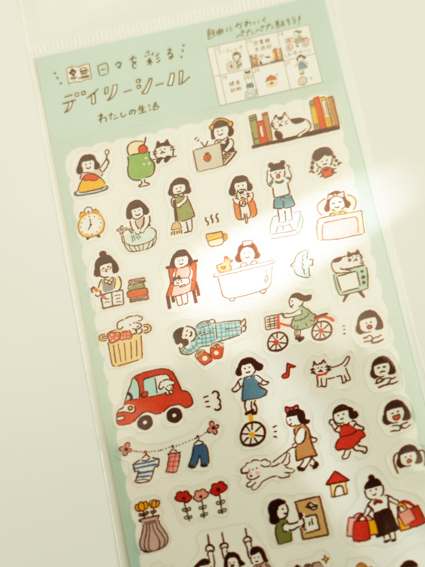 Furukawa Shiko Watashi-Biyori Daily Sticker Sheet: A Day in My Life