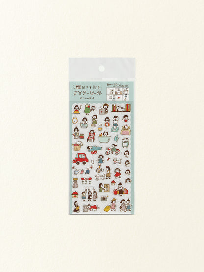 Furukawa Shiko Watashi-Biyori Daily Sticker Sheet: A Day in My Life