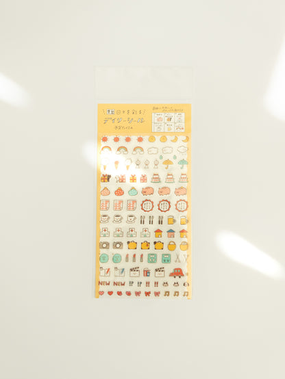 Furukawa Shiko Watashi-Biyori Daily Sticker Sheet: Daily Schedule