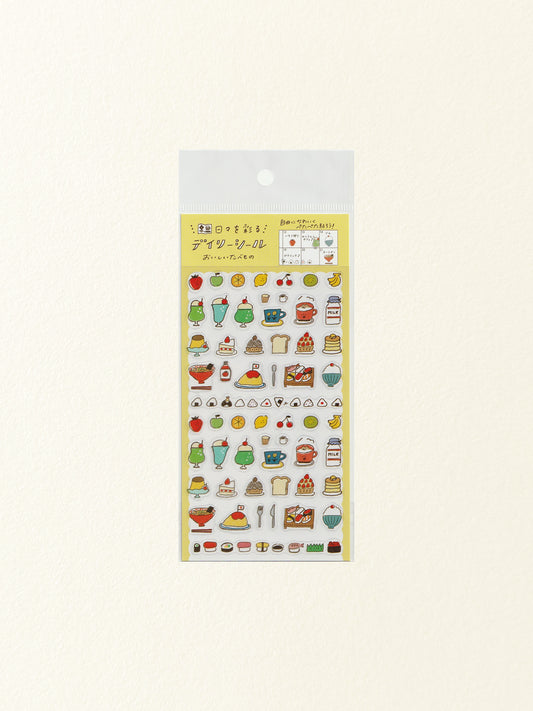 Furukawa Shiko Watashi-Biyori Daily Sticker Sheet: Delicious Foods