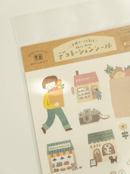 Furukawa Shiko Watashi-Biyori Sticker Sheet: Outing