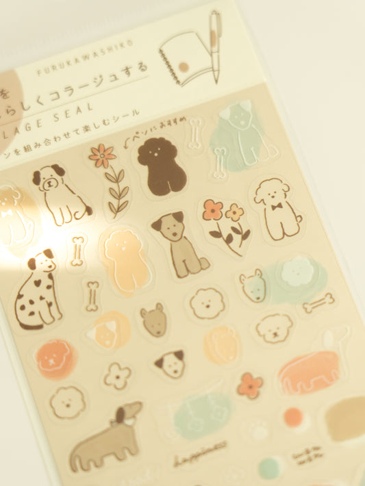 Furukawa Shiko Clear Sticker Sheet: Dog