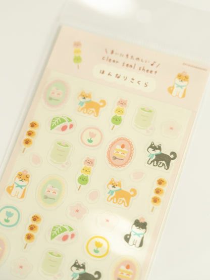 Furukawa Shiko Clear Sticker Sheet: Elegant Sakura