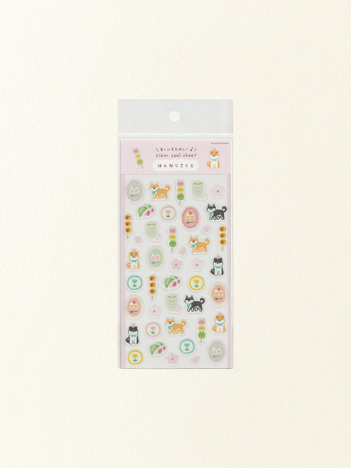 Furukawa Shiko Clear Sticker Sheet: Elegant Sakura