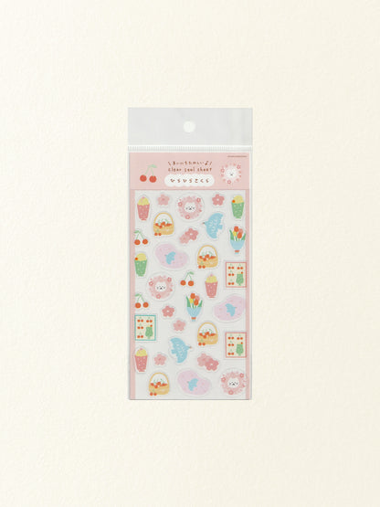 Furukawa Shiko Clear Sticker Sheet: Fluttering Sakura