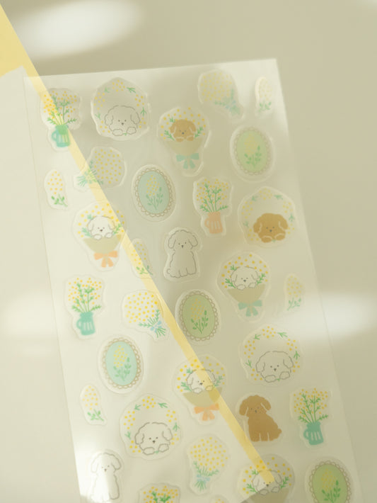 Furukawa Shiko Clear Sticker Sheet: Soft Mimosa
