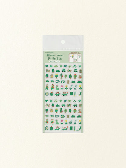 Furukawa Shiko Watashi-Biyori Daily Sticker Sheet: Green