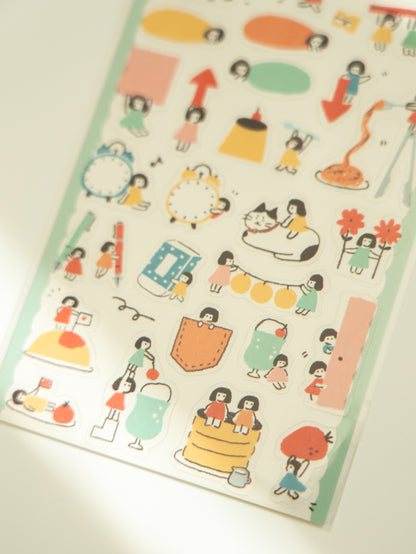 Furukawa Shiko Watashi-Biyori Daily Sticker Sheet: Little Helpers