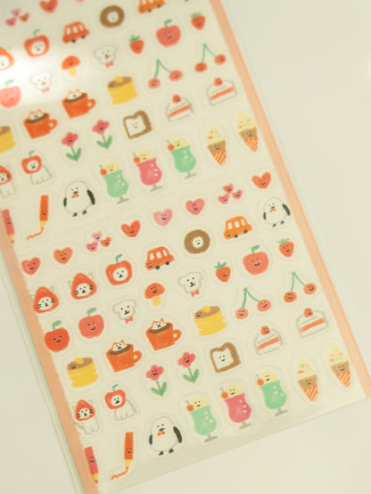 Furukawa Shiko Watashi-Biyori Daily Sticker Sheet: Red