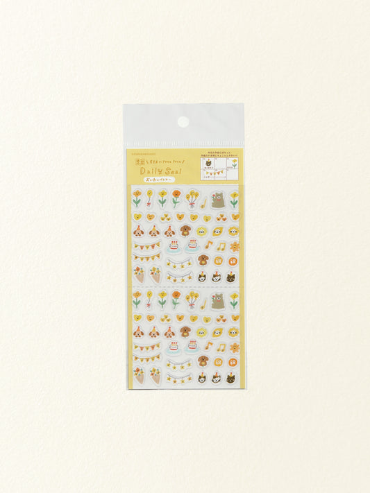 Furukawa Shiko Watashi-Biyori Daily Sticker Sheet: Yellow