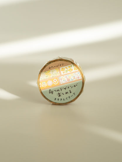 Furukawa Shiko Watashi-Biyori Washi Tape: Yellow Flowers