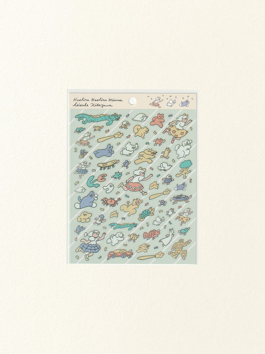 Run Run Everybody | Hashiru Hashiru Minna Sticker Sheet