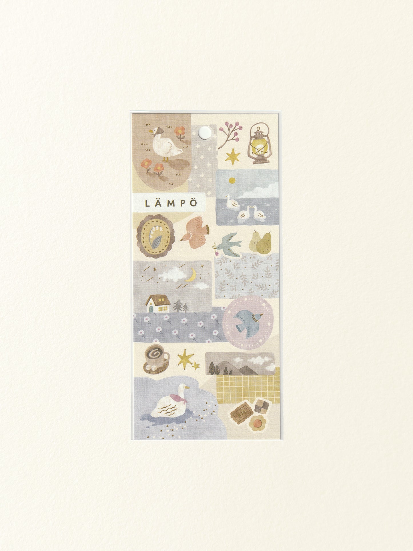Mind Wave Lämpö Sticker Sheet: Bird and Moon