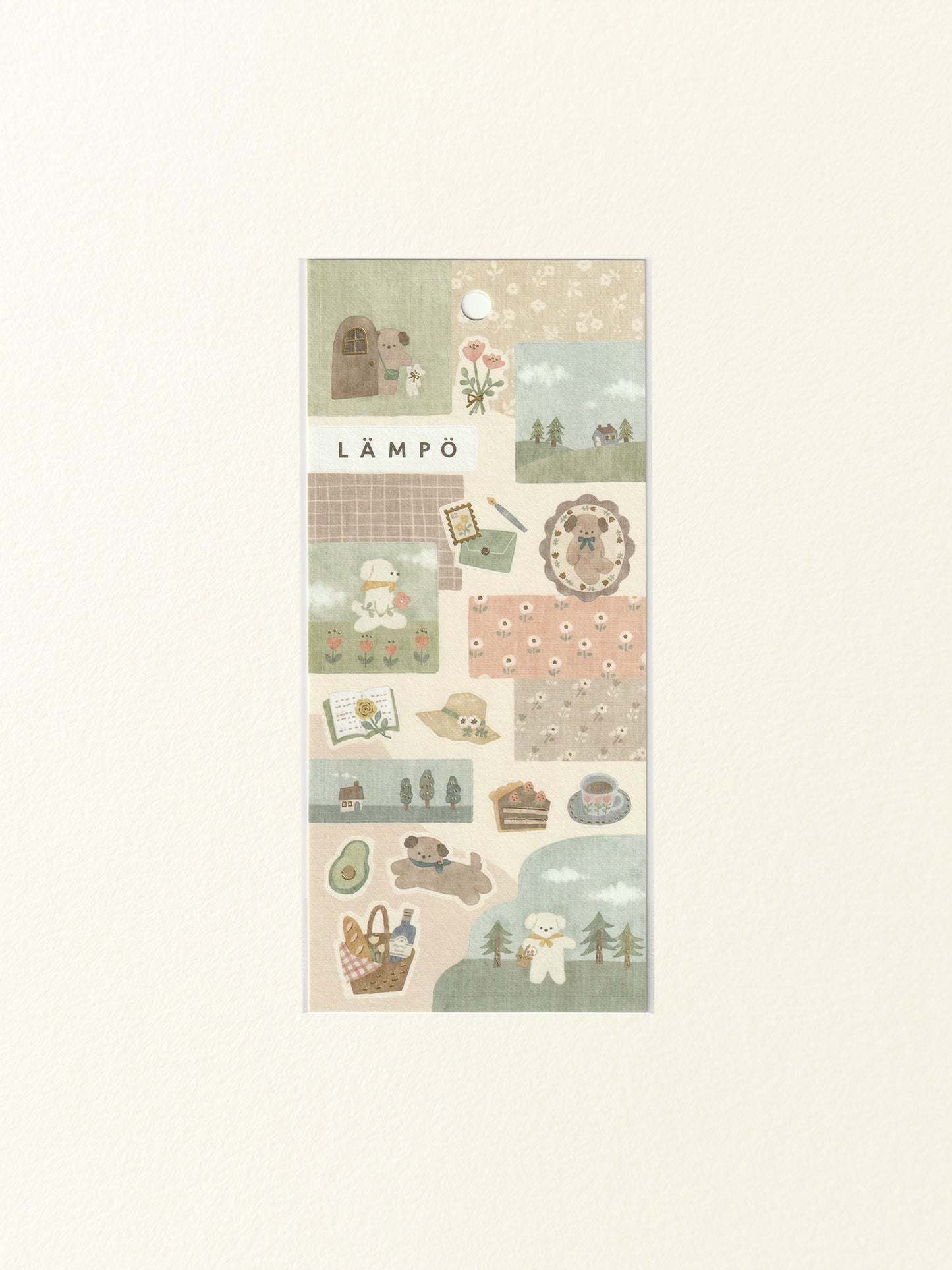 Mind Wave Lämpö Sticker Sheet: Dog and Early Afternoon