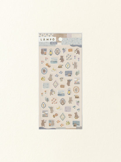 Mind Wave Lämpö Mini Sticker Sheet: Bear and the Starry Sky