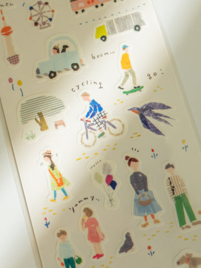 Miki Tamura Washi Sticker Sheet: Downtown