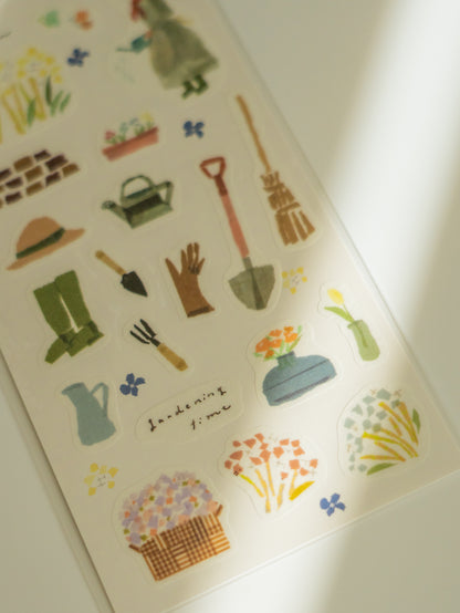 Miki Tamura Washi Sticker Sheet: Garden Time