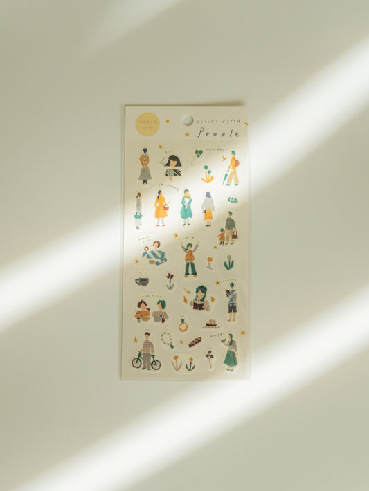Miki Tamura Washi Sticker Sheet: People