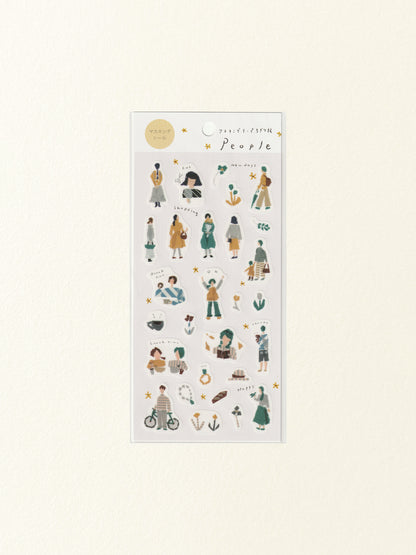 Miki Tamura Washi Sticker Sheet: People
