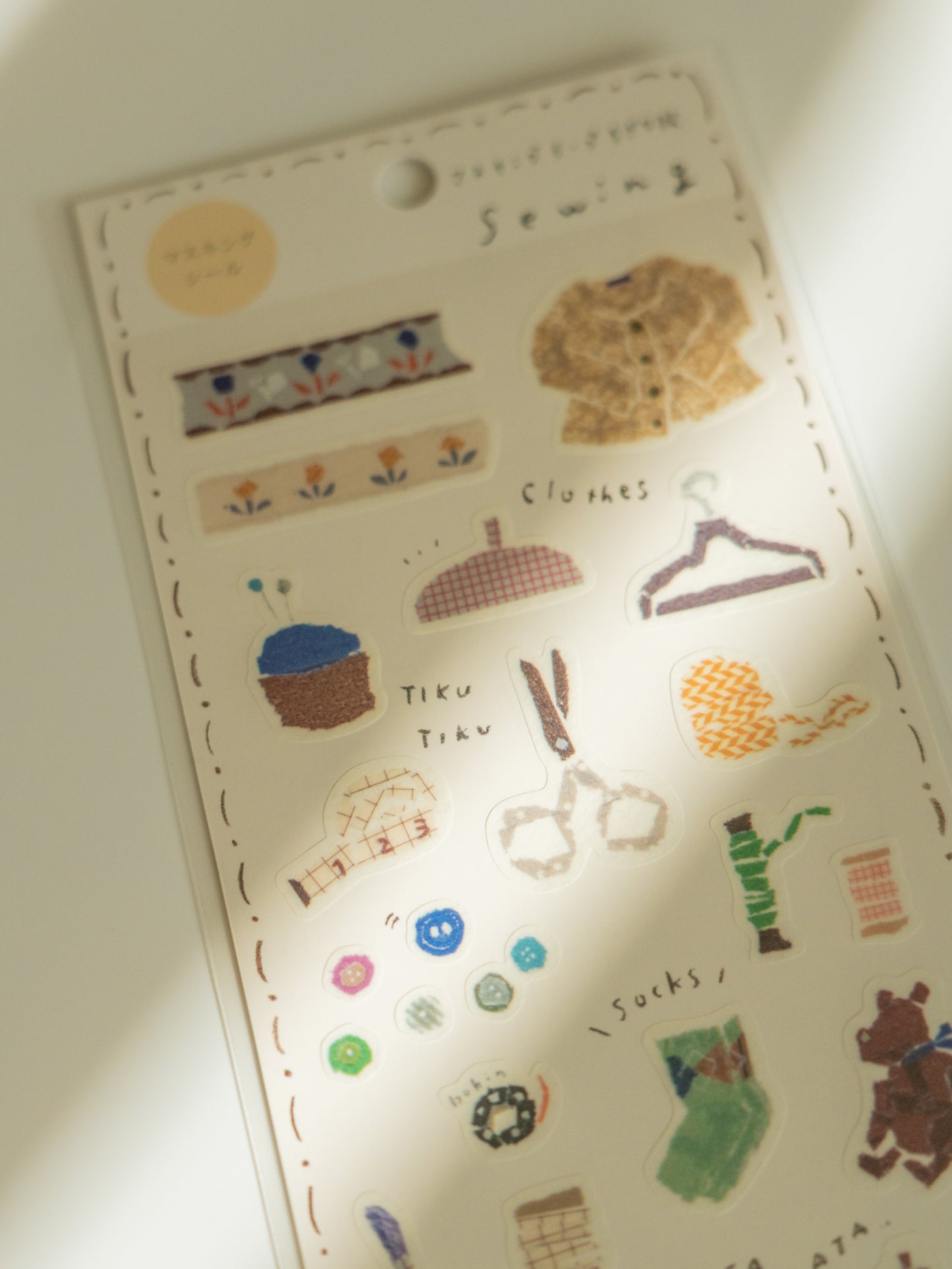 Miki Tamura Washi Sticker Sheet: Sewing