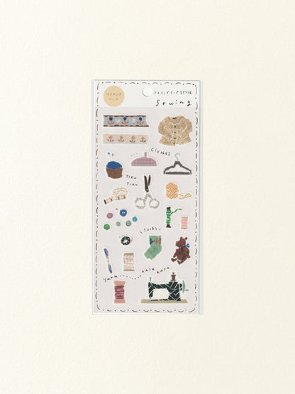 Miki Tamura Washi Sticker Sheet: Sewing