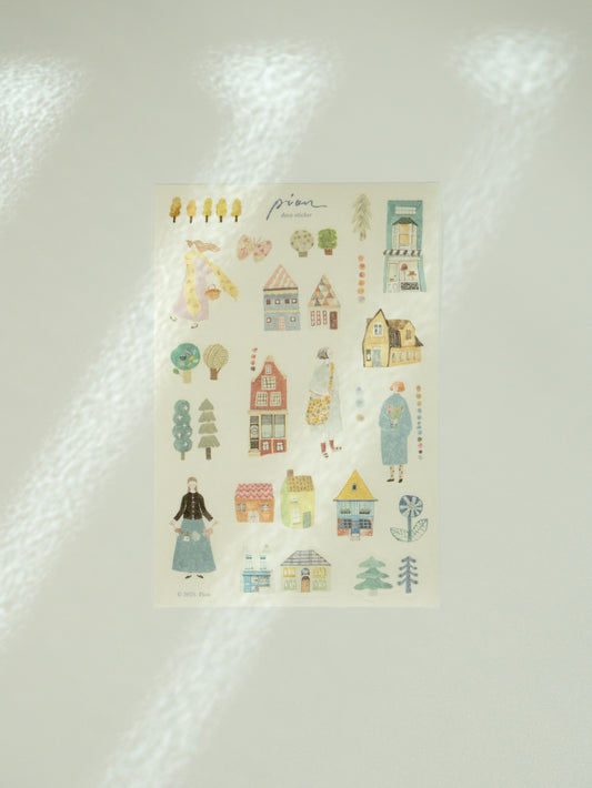 Pion Washi Sticker Sheet: Walk