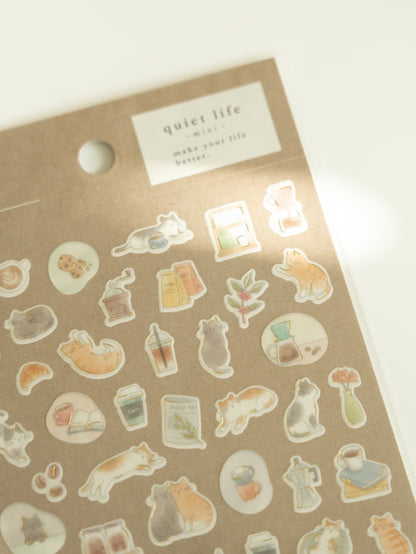 Mind Wave Quiet Life Sticker Sheet: Cat