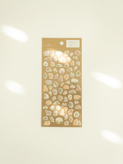 Mind Wave Quiet Life Sticker Sheet: Bear