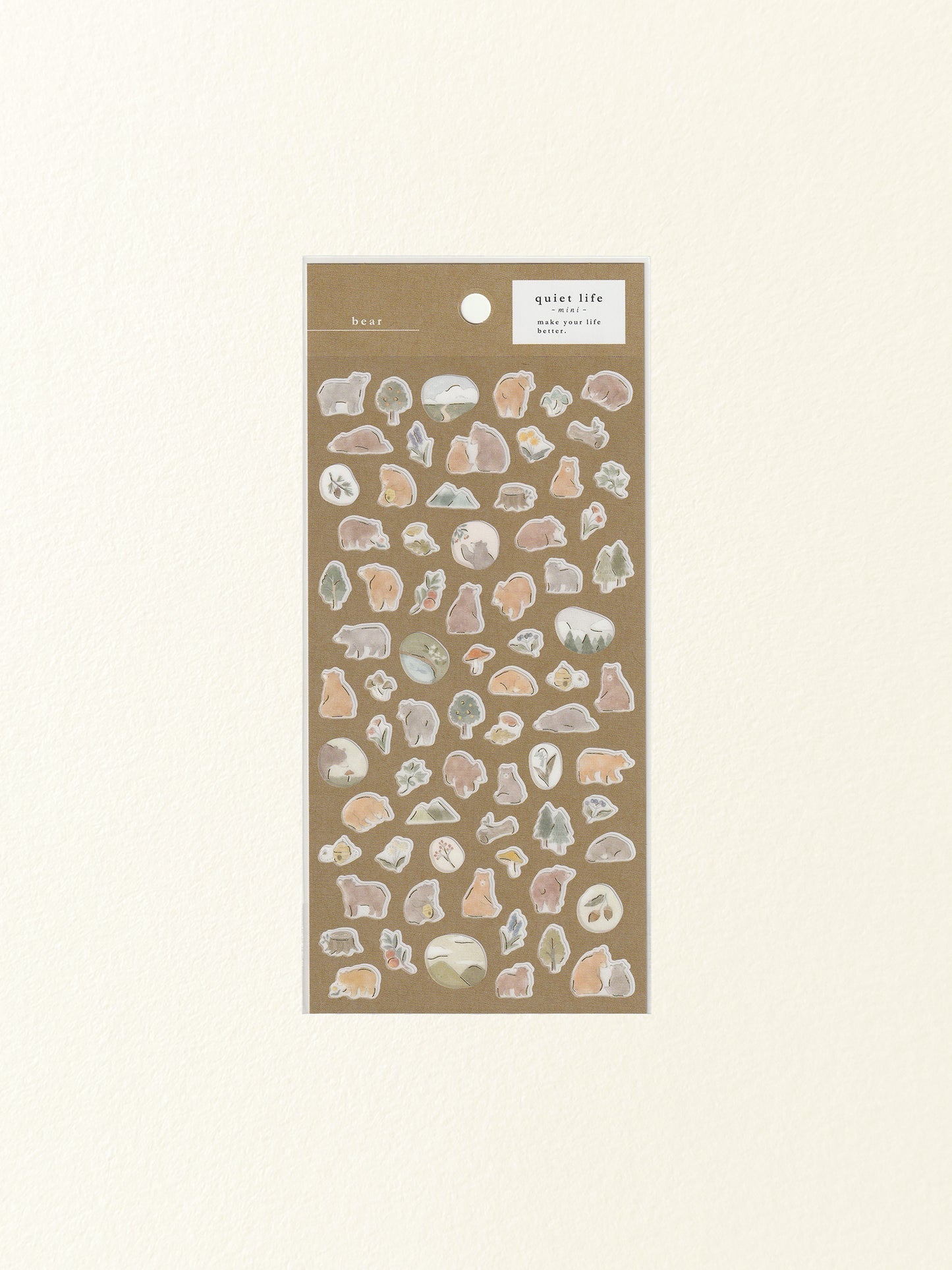 Mind Wave Quiet Life Sticker Sheet: Bear