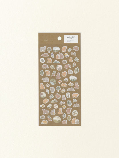 Mind Wave Quiet Life Sticker Sheet: Bear