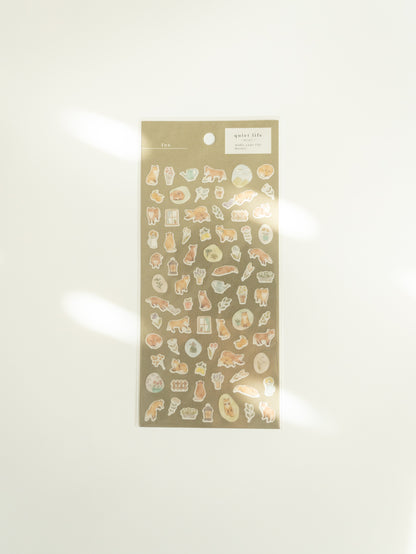 Mind Wave Quiet Life Sticker Sheet: Fox