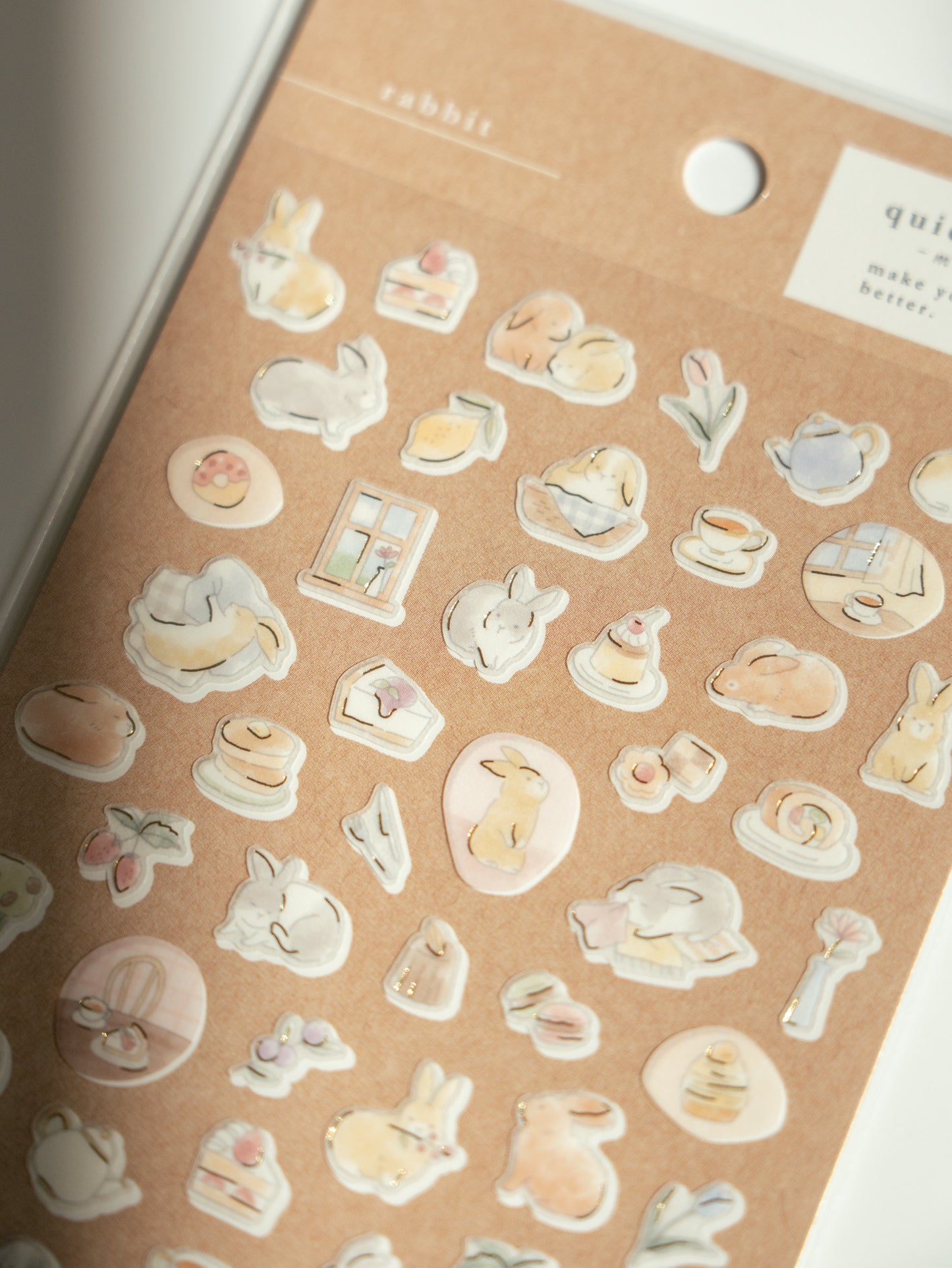Mind Wave Quiet Life Sticker Sheet: Rabbit